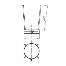 Obejma SPIROFLEX TURBO 80/125 dystansowa