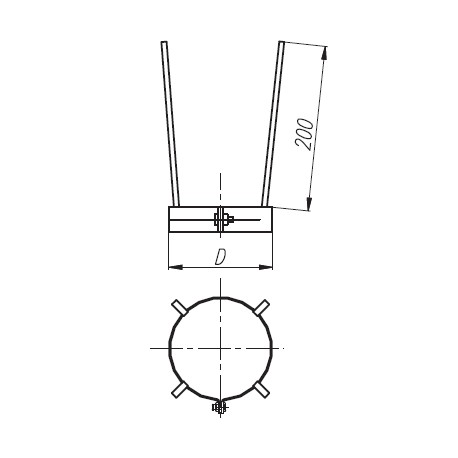 Obejma SPIROFLEX TURBO 80/125 dystansowa